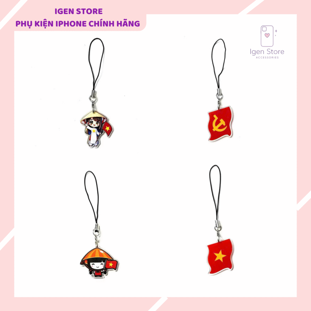 Móc Treo Điện Thoại Kèm Charm Xinh