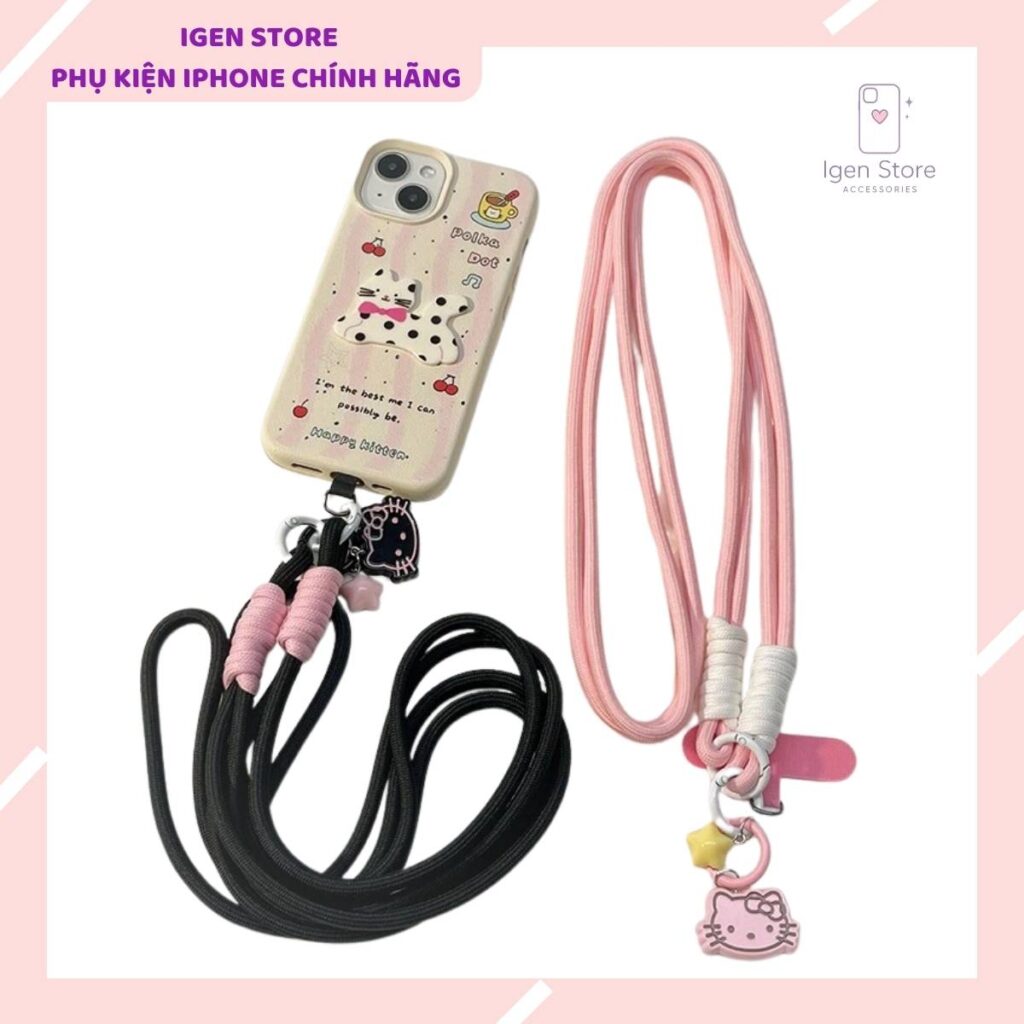 Dây đeo điện thoại Hello Kitty dễ thương nhất 2025