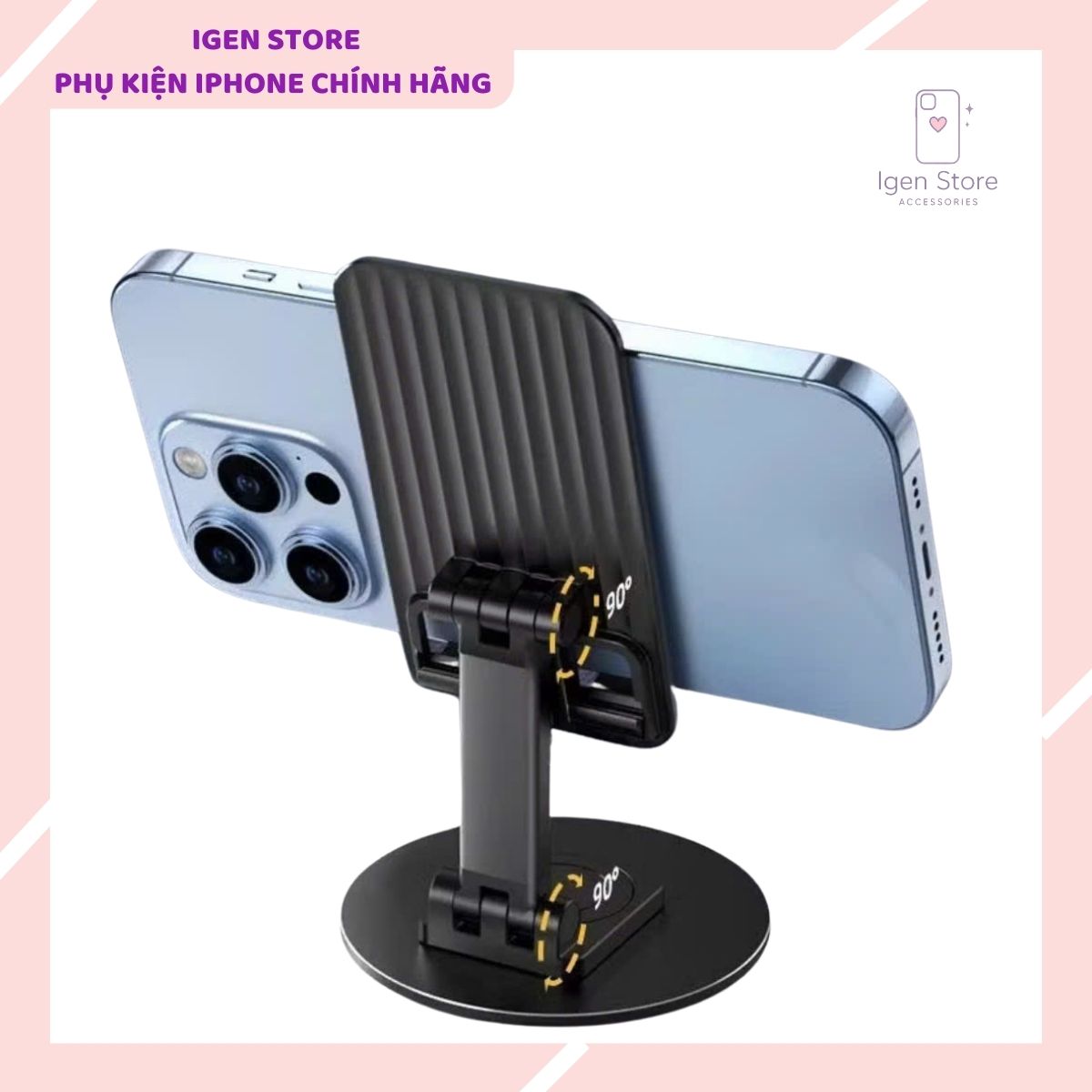 gia-do-dien-thoai-de-ban-xoay-360 Giá Đỡ Điện Thoại Để Bàn Xoay 360°