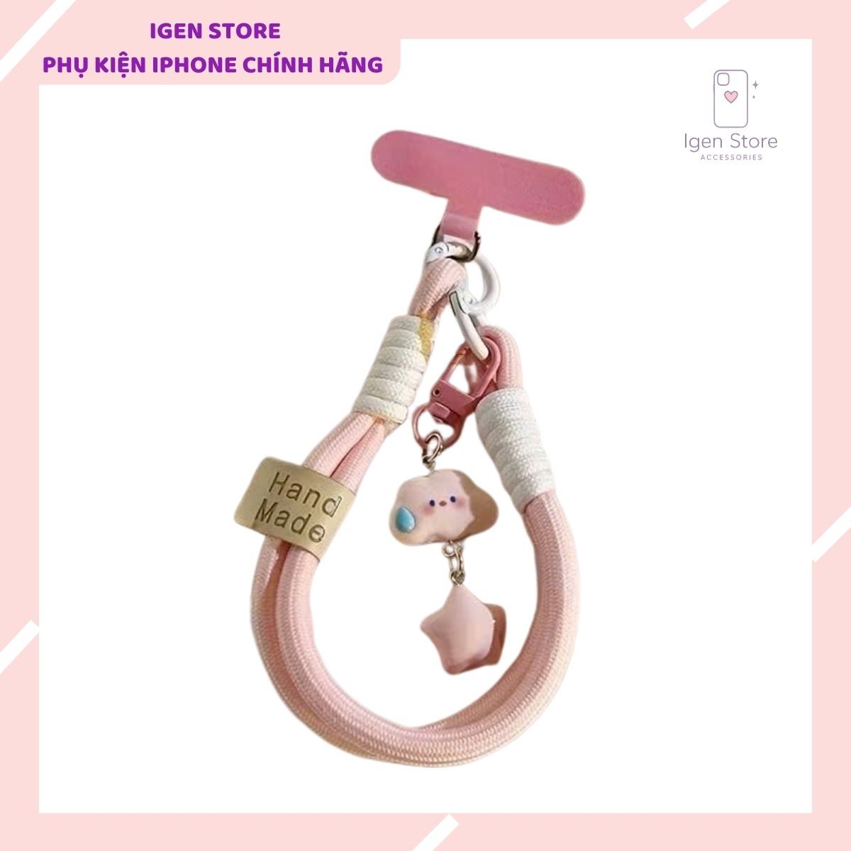Móc khoá dây dù kèm charm - Phụ kiện bền đẹp cá tính